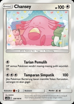 Chansey, Hidden Shadow, 139/183 (Set B)